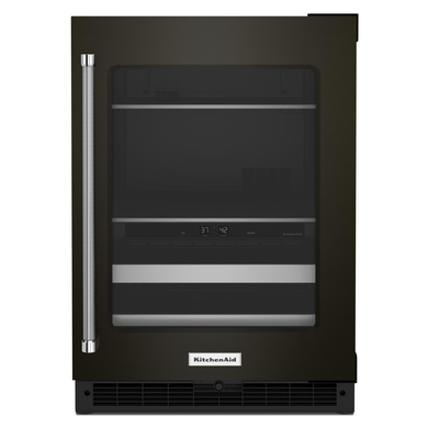 Kitchenaid® 24" Beverage Center with Glass Door and Metal-Front Racks KUBR314KBS