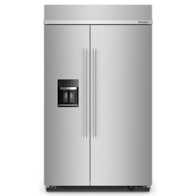 Kitchenaid® 29.4 Cu. Ft. 48" Built-In Side-by-Side Refrigerator with Ice and Water Dispenser KBSD708MSS