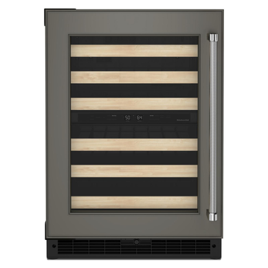 Kitchenaid® 24" Panel-Ready Undercounter Wine Cellar with Wood-Front Racks KUWL214KPA