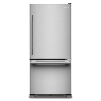 Kitchenaid® 19 Cu. Ft. 30-Inch Standard-Depth Bottom Mount Refrigerator with Right Door Swing KRBR130SPS