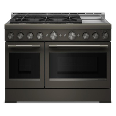 KitchenAid® 48-Inch 6 Burner Commercial-Style Gas Range with Griddle KFGD948SBE
