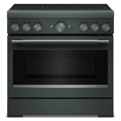 Kitchenaid® 36-Inch 6-Element Induction Freestanding Commercial-Style Range with Air Fry KFIS936SJP