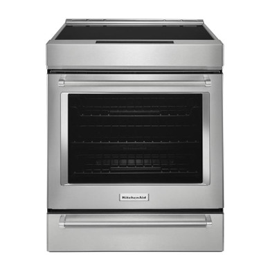 Kitchenaid® 30-Inch 4-Element Induction Convection Front Control Range with Baking Drawer KSIB900ESS