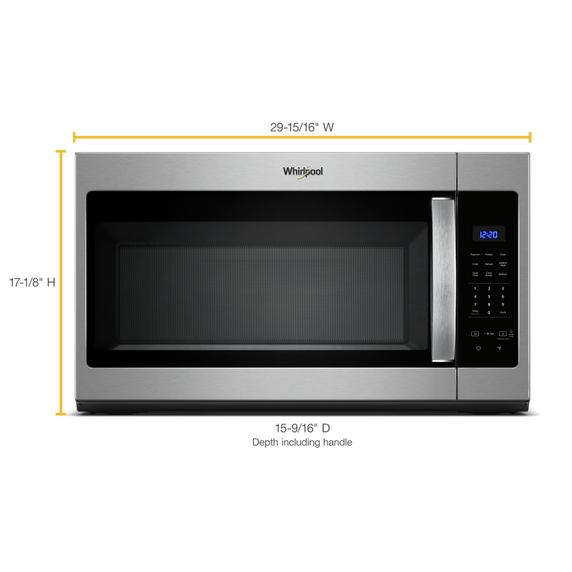 Whirlpool® 1.7 cu. ft. Microwave Hood Combination with Electronic Touch Controls YWMH31017HZ