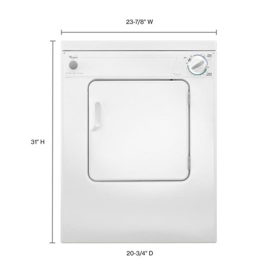 Whirlpool® 3.4 cu.ft. Compact Electric Dryer with AccuDry™ Drying System LDR3822PQ