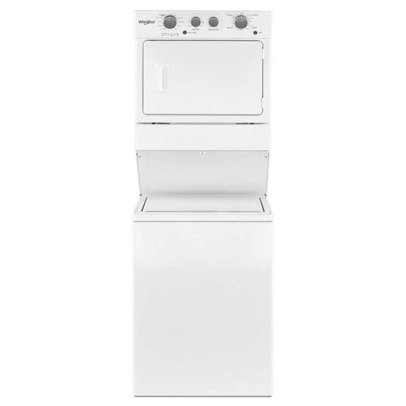 Whirlpool® 4.0 cu.ft I.E.C. Gas Stacked Laundry Center 9 Wash cycles and AutoDry™ WGT4027HW
