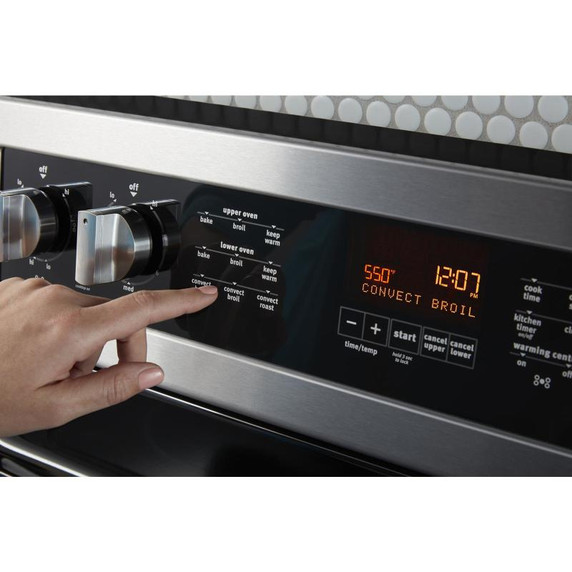Maytag® 30-Inch Wide Double Oven Electric Range With True Convection - 6.7 Cu. Ft. YMET8800FZ