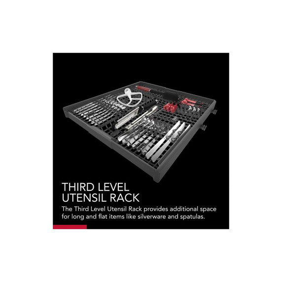 Kitchenaid® 39 dBA Dishwasher with Third Level Utensil Rack KDTE204KBL
