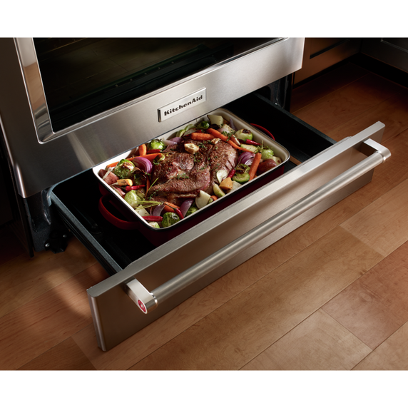 Kitchenaid® 30-Inch 5 Burner Gas Convection Slide-In Range with Baking Drawer KSGB900ESS