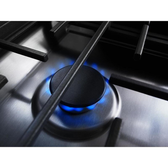 Kitchenaid® 30-Inch 4-Burner Dual Fuel Downdraft Front Control Range KSDG950ESS