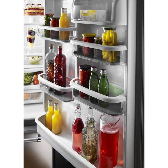 Kitchenaid® 22 cu.ft. 33-Inch Width Full Depth Non Dispense Bottom Mount Refrigerator KRBR102ESS
