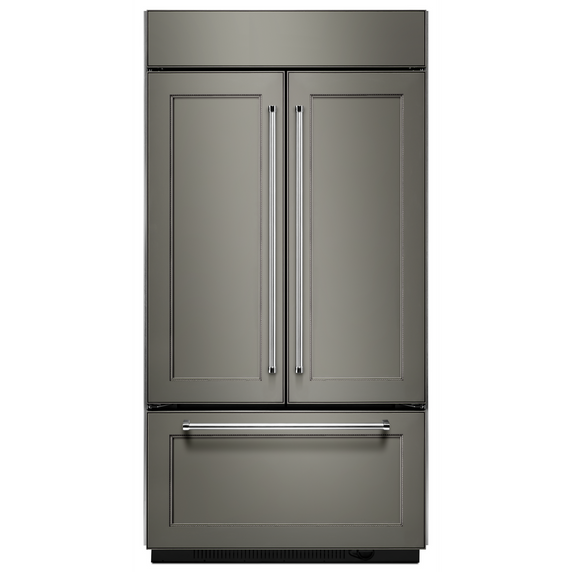 Kitchenaid® 24.2 Cu. Ft. 42 Width Built-In Panel Ready French Door Refrigerator with Platinum Interior Design KBFN502EPA