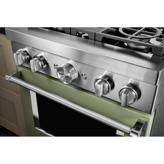 KitchenAid® 30'' Smart Commercial-Style Gas Range with 4 Burners KFGC500JAV