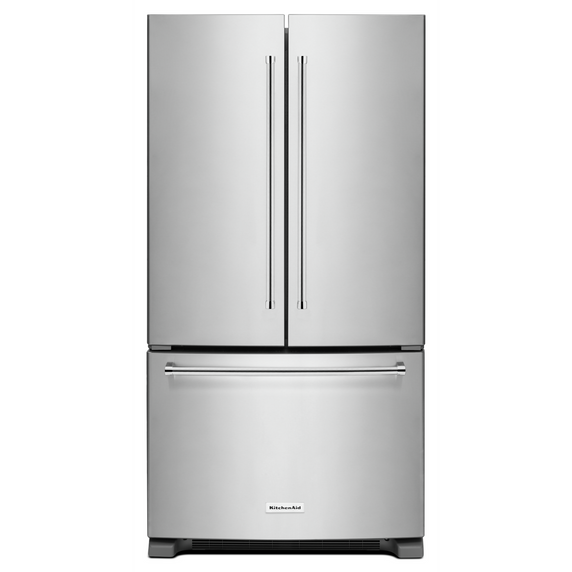 Kitchenaid® 25 Cu. Ft. 36-Width Standard Depth French Door Refrigerator with Interior Dispense KRFF305ESS