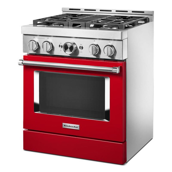 KitchenAid® 30'' Smart Commercial-Style Gas Range with 4 Burners KFGC500JPA