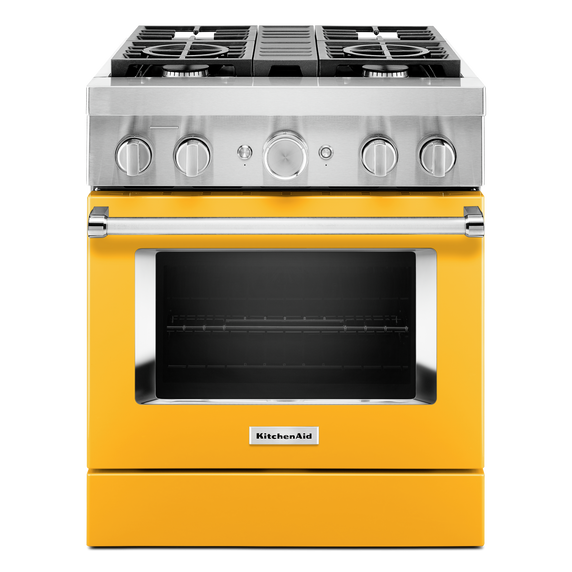 KitchenAid® 30'' Smart Commercial-Style Dual Fuel Range with 4 Burners KFDC500JYP