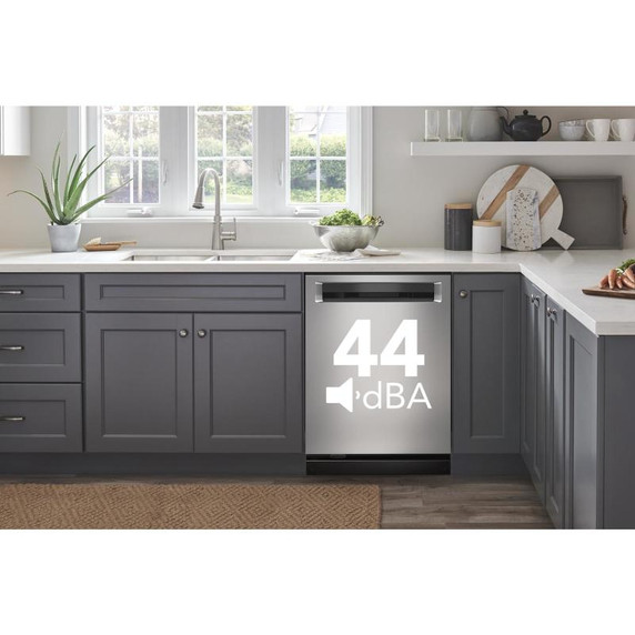 Kitchenaid® 44 dBA Dishwasher with 360° Max Jets™ Third Rack and LED Interior Lighting KDPM704KPS