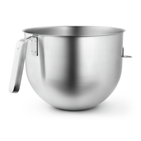 Kitchenaid® 7 Quart NSF Certified Polished Stainless Steel Bowl with J Hook Handle KSMC7QBOWL