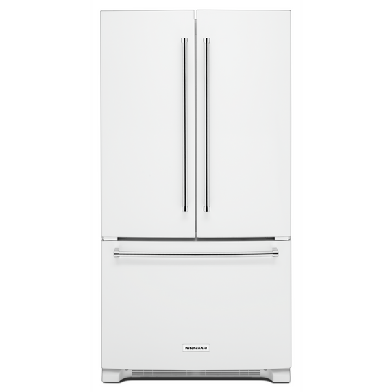 Kitchenaid® 20 cu. ft. 36-Inch Width Counter-Depth French Door Refrigerator with Interior Dispense KRFC300EWH