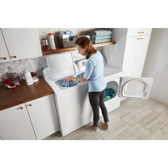 Amana® 6.5 cu. ft. Top-Load Electric Dryer with Automatic Dryness Control YNED4655EW Amana® 6.5 cu. ft. Top-Load Electric Dryer with Automatic Dryness Control YNED4655EW