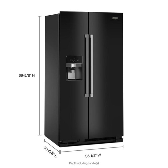 Maytag® 36-Inch Wide Side-by-Side Refrigerator - 25 Cu. Ft. MRSF4036PB