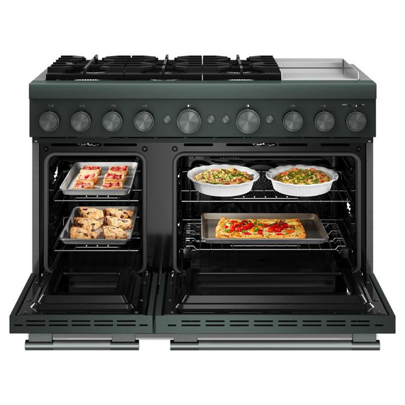 Kitchenaid® 48-Inch 6 Burner Commercial-Style Dual Fuel Range with Griddle KFDD948SJP