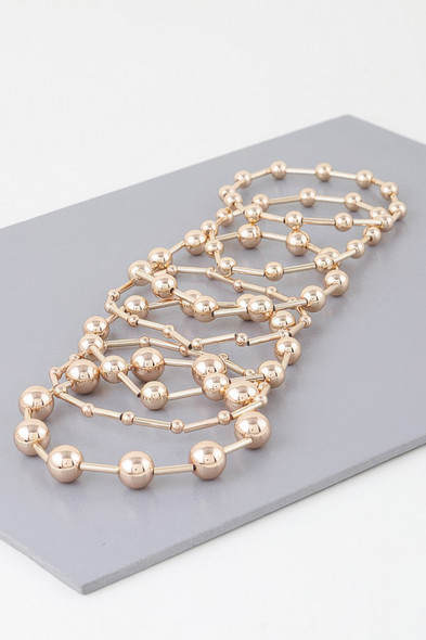 Multi Beaded Bar Bracelet-51315