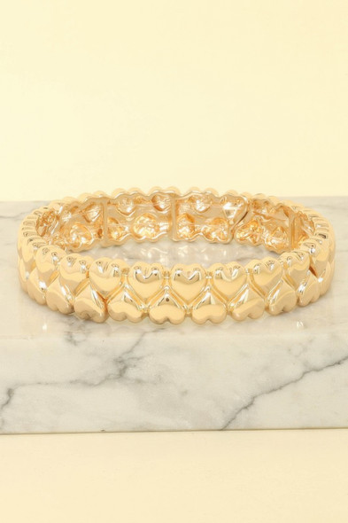 Up-down Puffy Heart Sequence Bracelet-51693