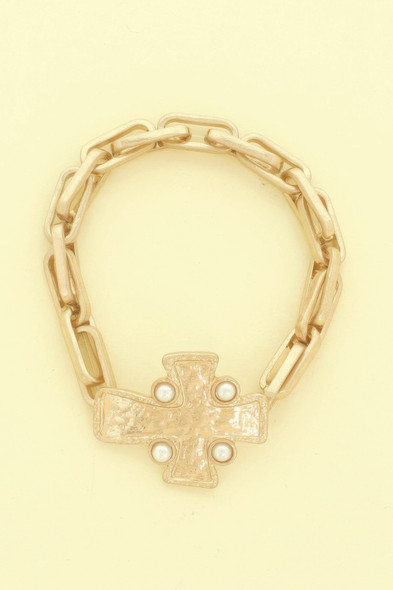 Cross Charm Chain Bracelet-51692
