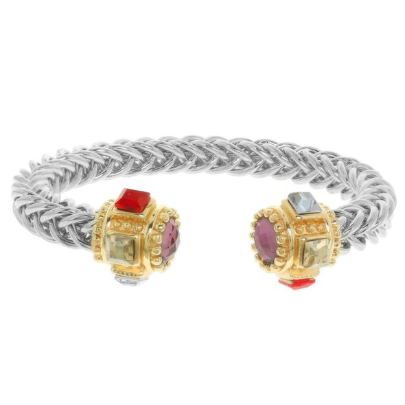 Twisted Cuff Jeweled Ends Bracelet-51679
