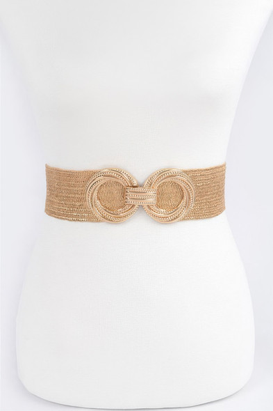 Double Metal Buckle Elastic Belt-50187
