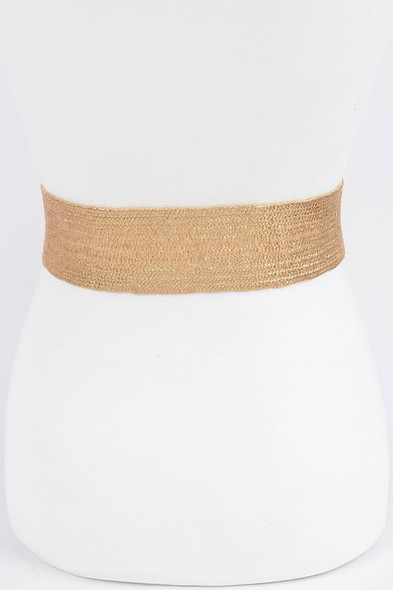 Wide Metal Buckle Clear Belt-50088