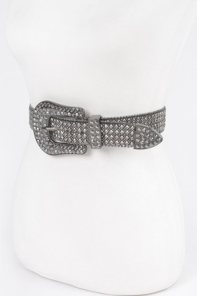 Rhinestone Western Style Plus Size Belt-49520