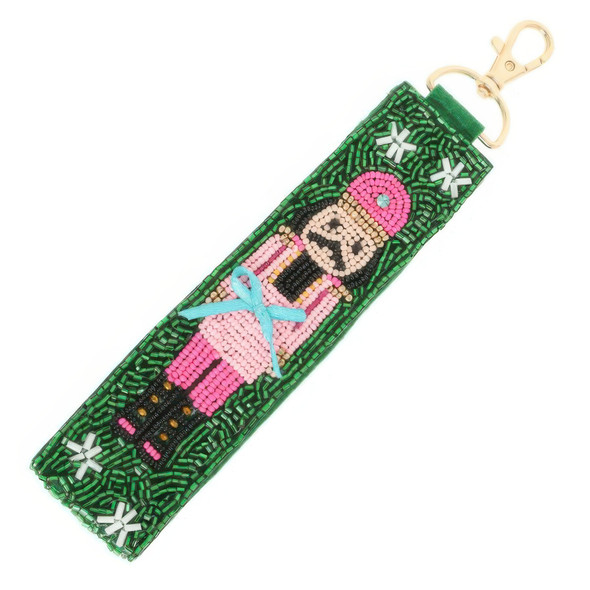 Christmas Nutcracker Seed Bead Keychain-52181