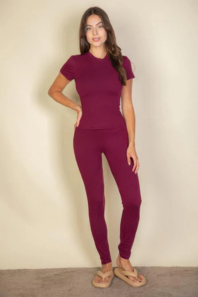 Basic Solid Leggings-44901