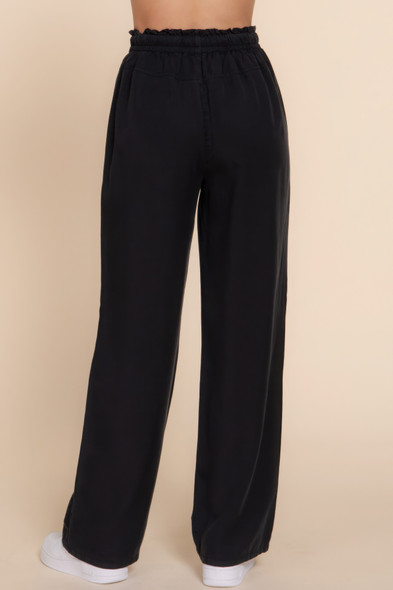 Elastic Waist Tencel Long Pants-44411