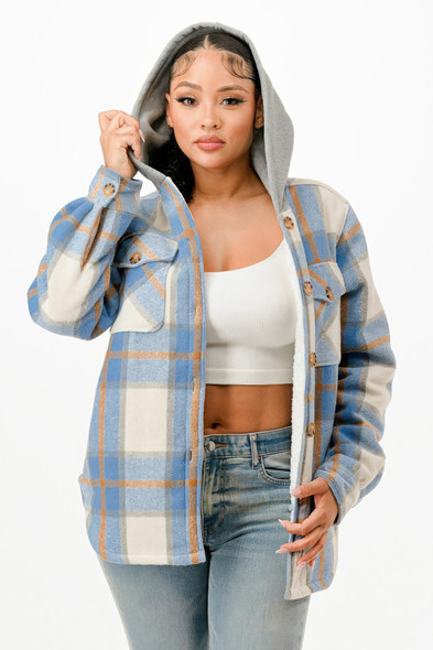 Hooded Plaid Jacket    -51839 Hooded Plaid Jacket    -51839