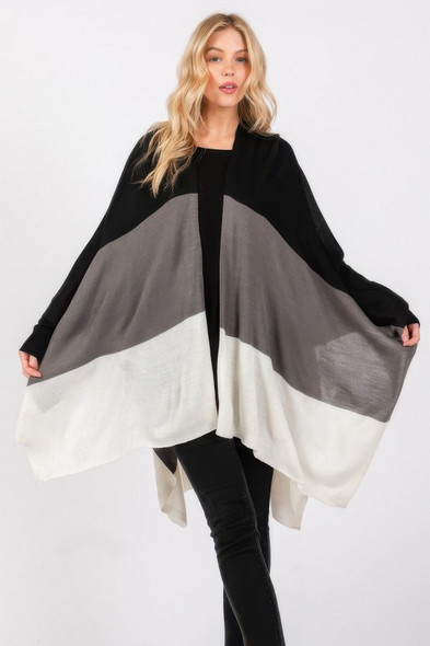 Three Tones Ruana-51390