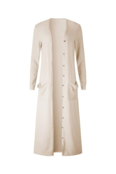 Solid Button Down Front Pocket Knitted Cardigan-48480