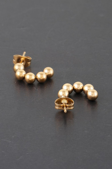 Metal Bead Earrings-52360