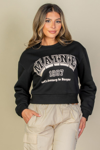 Graphic Drop Shoulder Sweatshirt-45812