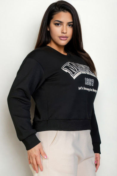 Plus Size Graphic Drop Shoulder Sweatshirt-45811