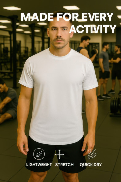 Curved Athletic Sports T-shirt-48937