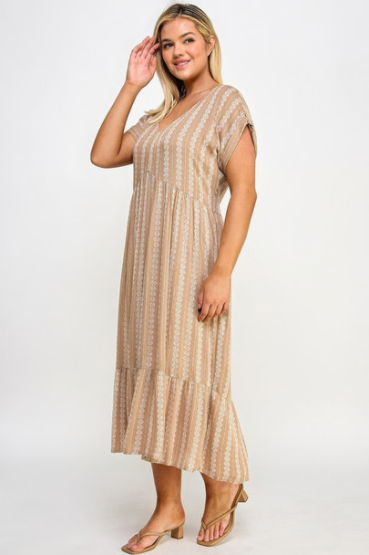 Boho Maxi Dress W/ Slip-43861