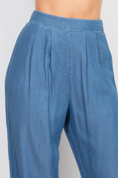 Tube Tied Top & Wide Pants Set-47527 Tube Tied Top & Wide Pants Set-47527