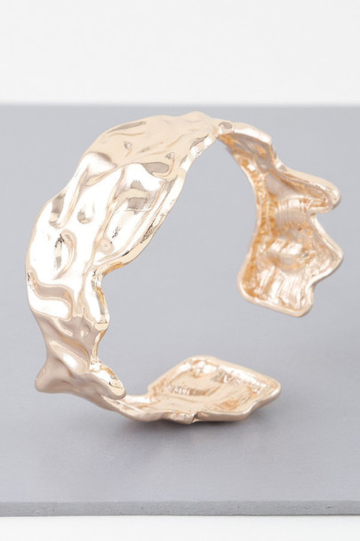Abstract Ripple Open Cuff Bracelet-47269