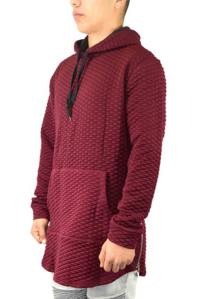 Quilted Pullover Hoodie Sweatshirts-45655