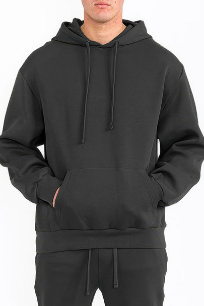 Mens Solid Tech Fleece Hoodie-45598