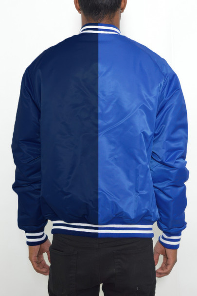 Color Block Two Tone Varsity Jacket-45424