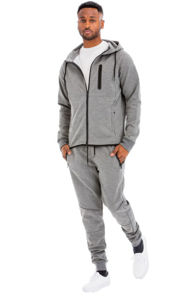 Mens Full Zip Sweat Pant Sweat Set-45365 Mens Full Zip Sweat Pant Sweat Set-45365